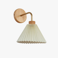 Appliques murales LED nordiques en bois avec abat-jour lumineux