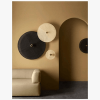Appliques murales LED en rotin tissé Wabi-sabi de style japonais retro. | Marco Lucetti