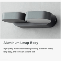 Appliques murales LED extérieures design étanches réglables pour porche, balcon et jardin | Marco Lucetti Lumière chaude 13 W