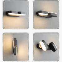 Appliques murales LED extérieures design étanches réglables pour porche, balcon et jardin | Marco Lucetti Lumière chaude 13 W