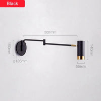 Appliques Murales LED Modernes avec Interrupteur Tactile Réglable | Marco Lucetti Noir / CHINE / Blanc chaud (2700-3500K) | 5w