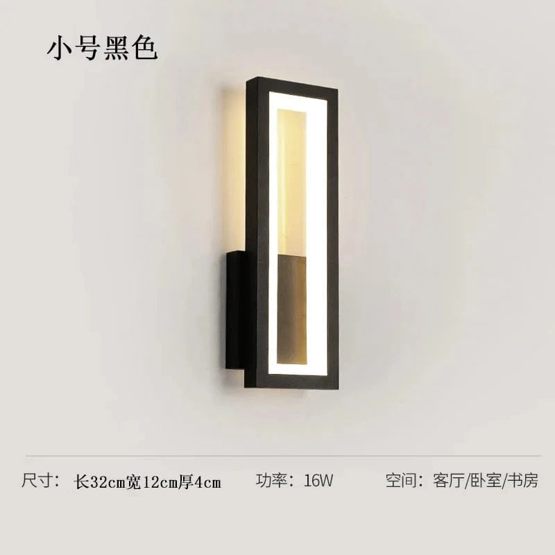 Appliques Murales LED Modernes pour Maison - Noir & Blanc | Marco Lucetti NOIR 32X12X4CM