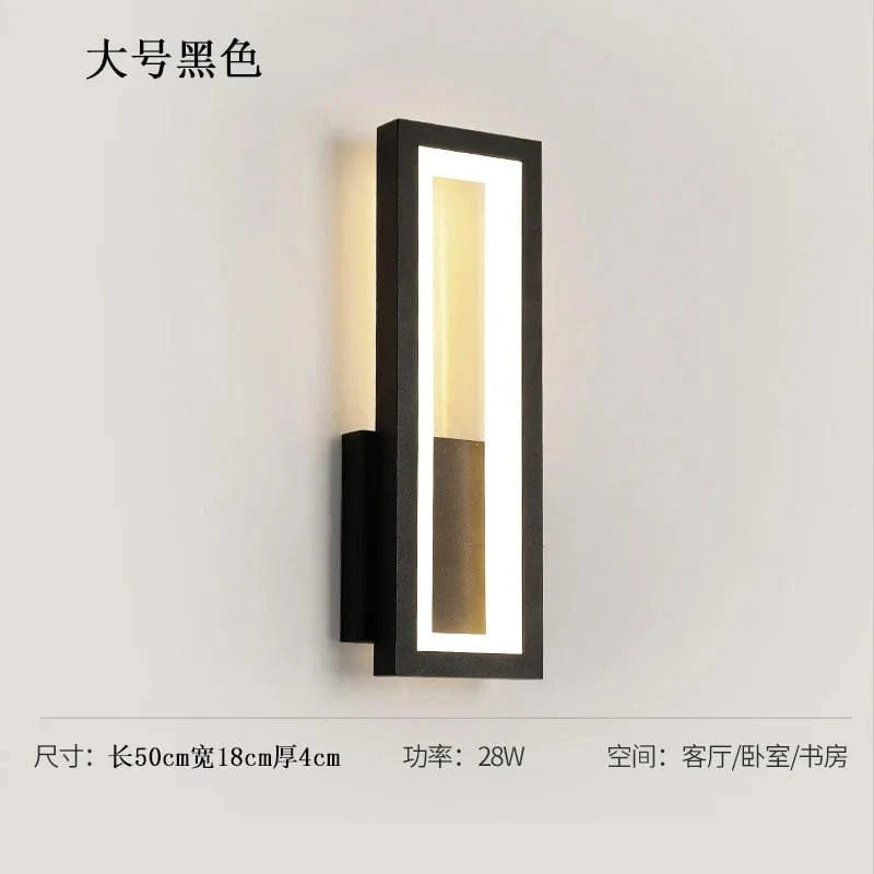 Appliques Murales LED Modernes pour Maison - Noir & Blanc | Marco Lucetti NOIR 50X18X4CM