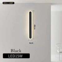 Appliques murales LED nordiques modernes | Marco Lucetti Noir-40cm