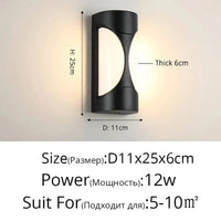 Appliques murales LED résistantes à l'humidité pour une décoration extérieure rurale de qualité | Marco Lucetti Style D D11x25cm / Blanc chaud (2700-3500K)