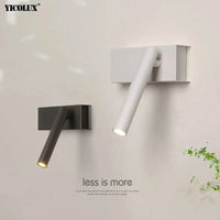 Appliques murales LED Rotatif - Design Moderne - Noir & Blanc - Idéal pour Salon, TV & Allée - Éclairage Intérieur Haut de Gamme | Marco Lucetti