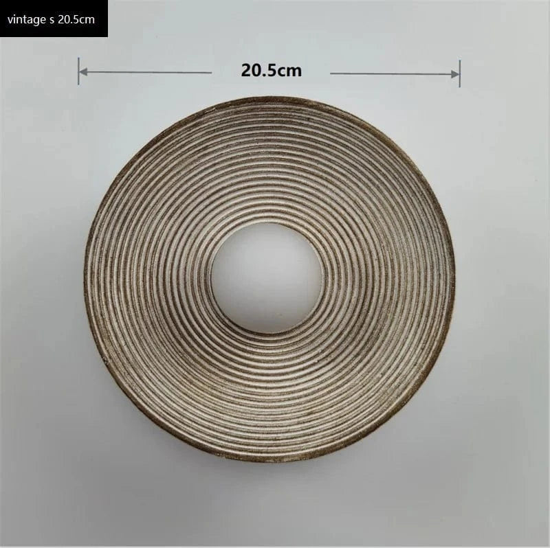 Appliques murales Loft Wabi Sabi en verre et résine Rétro Round | Marco Lucetti Millésime 20,5 cm / Blanc chaud (2700-3500K)