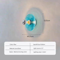 Appliques Murales Modernes à LED Motif d'Eau Design en Verre Simples Décoratives | Marco Lucetti Bleu / Blanc froid