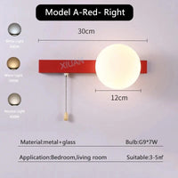 Appliques murales nordiques colorées | Marco Lucetti Ae droite rouge / 3 Température de couleur