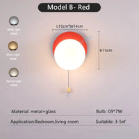 Appliques murales nordiques colorées | Marco Lucetti B Rouge / 3 Température de couleur