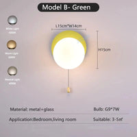 Appliques murales nordiques colorées | Marco Lucetti B Vert / 3 Température de couleur