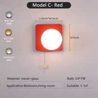 Appliques murales nordiques colorées | Marco Lucetti C Rouge / 3 Température de couleur