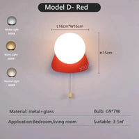 Appliques murales nordiques colorées | Marco Lucetti D Rouge / 3 Température de couleur