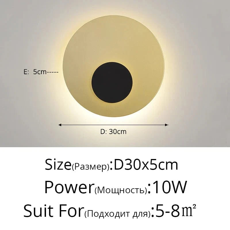 Appliques murales nordiques créatives pour une décoration intérieure tendance | Marco Lucetti B Or D30x5cm 10W / 2 couleurs sans télécommande