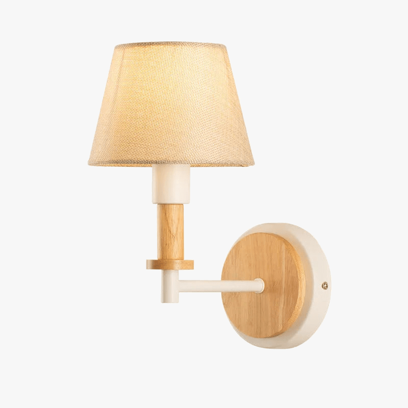 Appliques murales nordiques en bois pour chambre - Lampe de chevet moderne noir et blanc + LED | Marco Lucetti