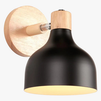 Applique murale nordique Macaron en bois - Lampe de chevet de chambre à coucher - Applique murale moderne