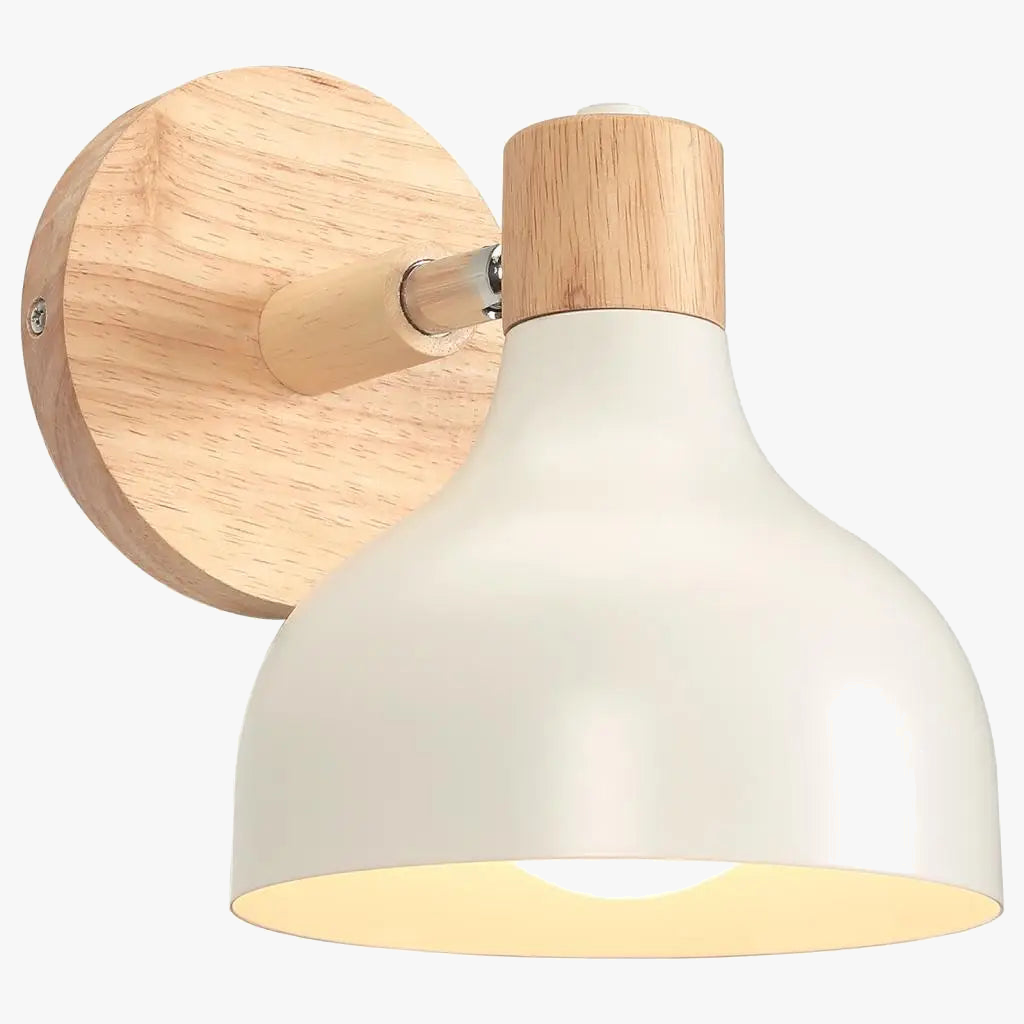 Applique murale nordique Macaron en bois - Lampe de chevet de chambre à coucher - Applique murale moderne