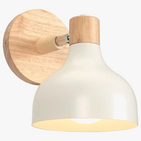 Applique murale nordique Macaron en bois - Lampe de chevet de chambre à coucher - Applique murale moderne