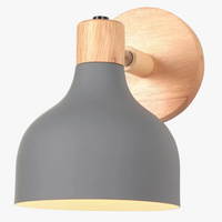 Applique murale nordique Macaron en bois - Lampe de chevet de chambre à coucher - Applique murale moderne