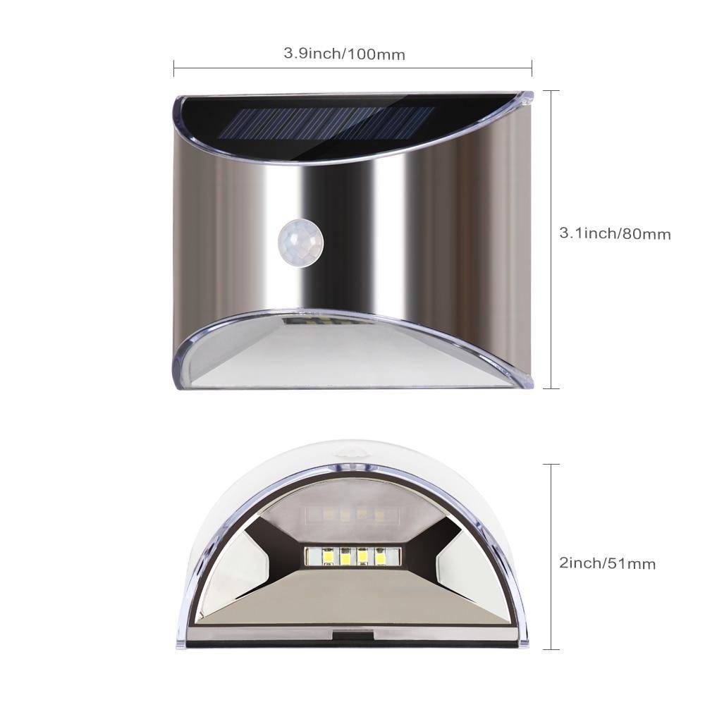 Appliques Solaires Chromées Arrondies à LED (Lot de 2) | Marco Lucetti