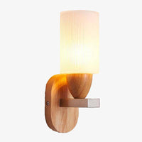 Arandela - Applique LED Bois et Abat-jour Verre | Marco Lucetti