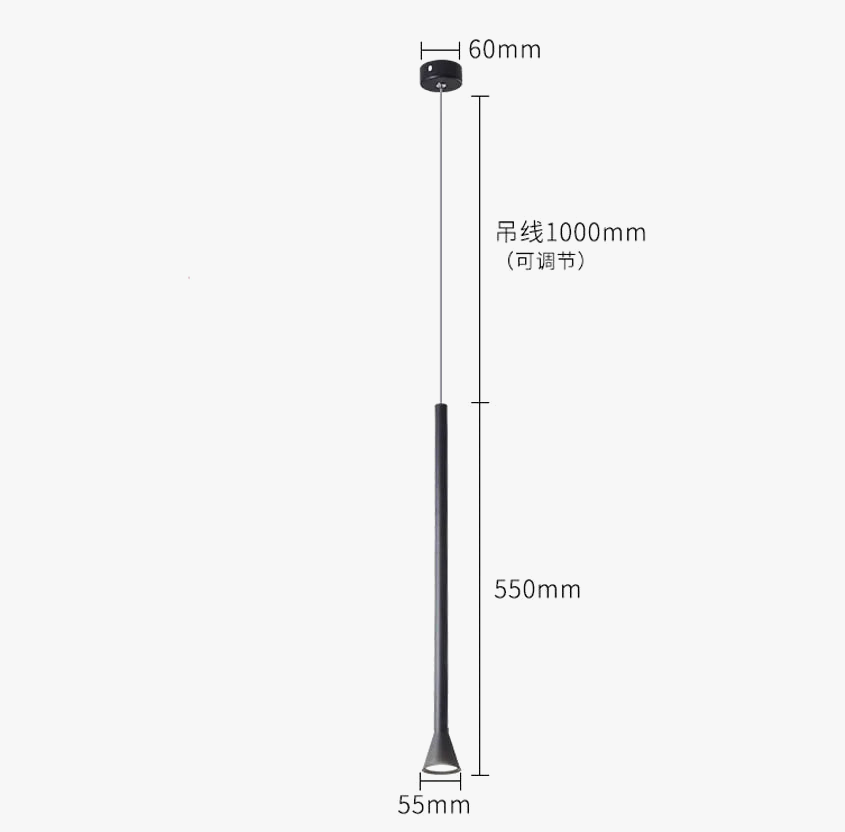 Suspension LED Art Créatif - Long Tube Lumineux