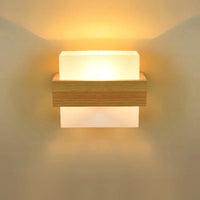 ArtPad - Applique Murale Scandinave Bois Abat-jour Verre Décoration Intérieure LED | Marco Lucetti