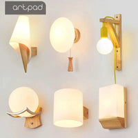 ArtPad - Applique Murale Scandinave Bois Abat-jour Verre Décoration Intérieure LED | Marco Lucetti