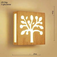 ArtPad - Applique Murale Scandinave Bois Abat-jour Verre Décoration Intérieure LED | Marco Lucetti 9 / AC220V