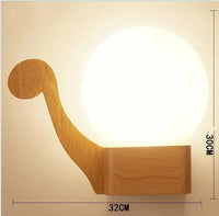 ArtPad - Applique Murale Scandinave Bois Abat-jour Verre Décoration Intérieure LED | Marco Lucetti Dix / AC220V