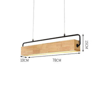 Suspension LED en bois style scandinave