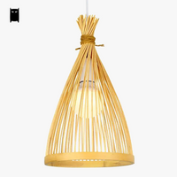 Suspension Luminaire Bambou Osier Rotin - Style Asiatique Chinois et Japonais