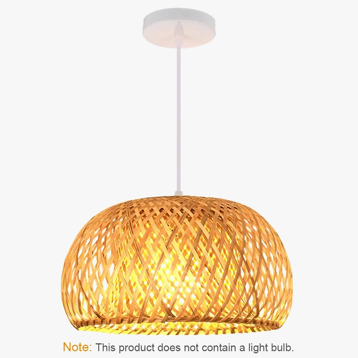 Suspension Bambou tissage LED Variations Tailles