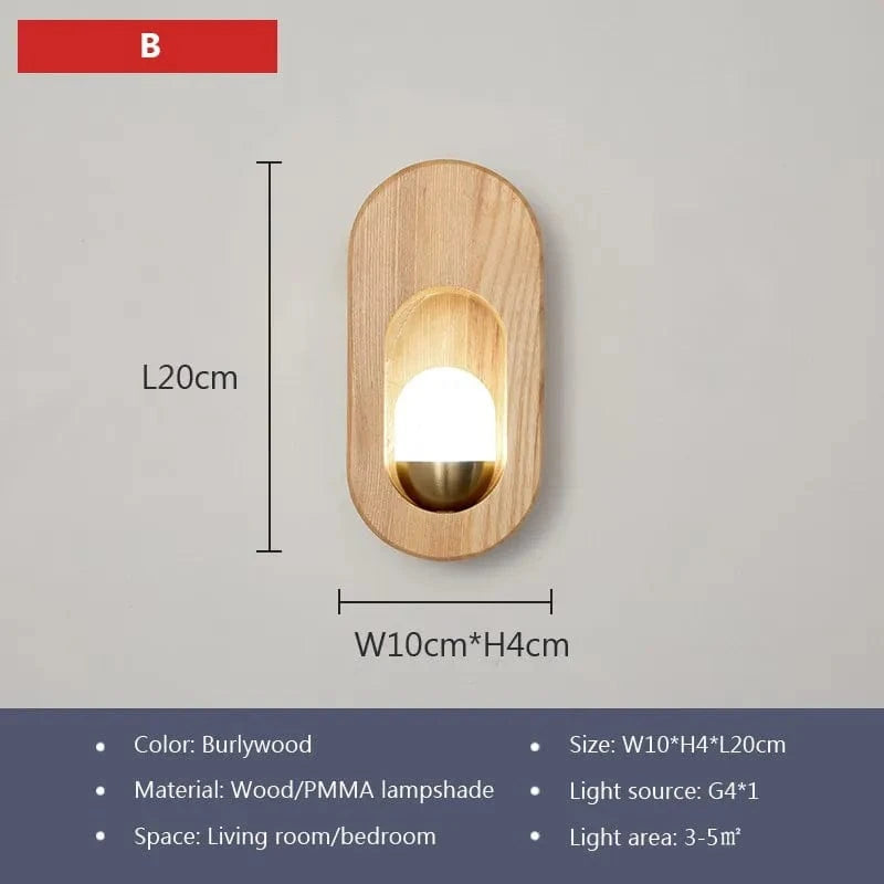 Bande Décorative Nordique en Bois LED pour la Maison | Marco Lucetti WL614B Burlywood / Blanc froid