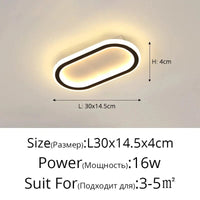 Bande LED moderne plafonniers pour éclairage intérieur chic et élégant | Marco Lucetti Noir 30cm / Blanc chaud