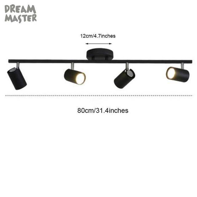 Barre à spots LED ajustables - Ultra-Design | Marco Lucetti Noir - 4 lampes