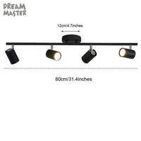 Barre à spots LED ajustables - Ultra-Design | Marco Lucetti Noir - 4 lampes