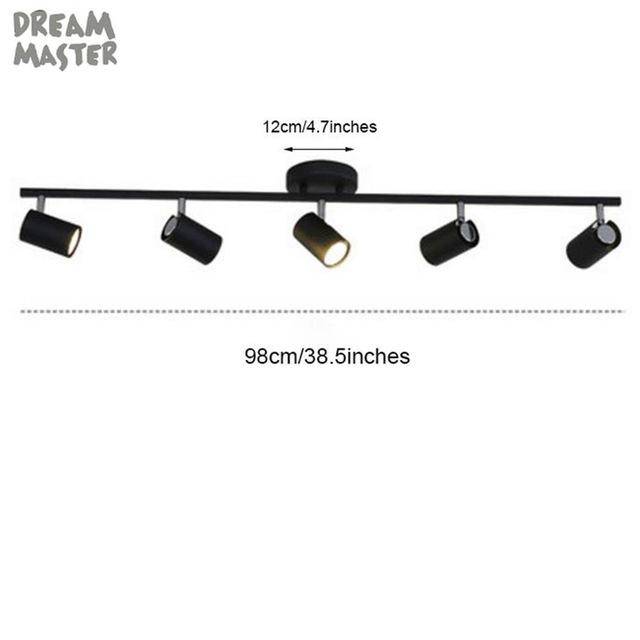 Barre à spots LED ajustables - Ultra-Design | Marco Lucetti Noir - 5 lampes