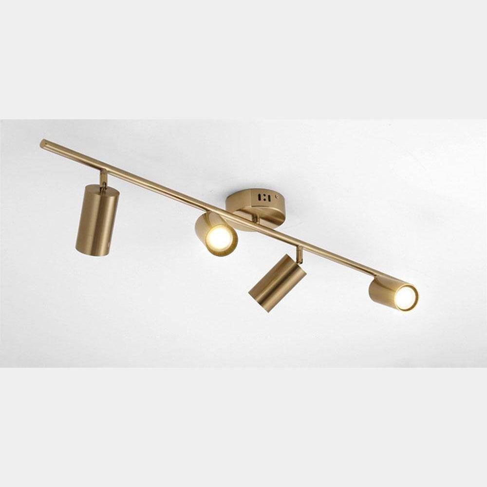 Barre de spots LED en aluminium noir ou doré - Montée | Marco Lucetti