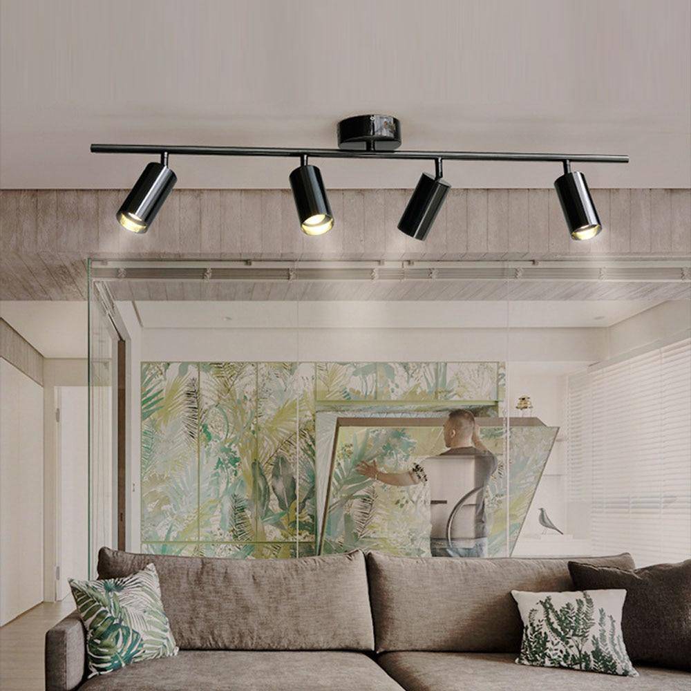 Barre de spots LED en aluminium noir ou doré - Montée | Marco Lucetti