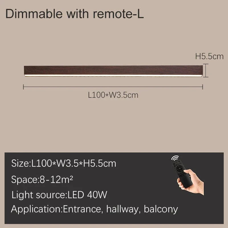 Barre LED design: Plafonnier stylé | Marco Lucetti L Intensité variable L100cm