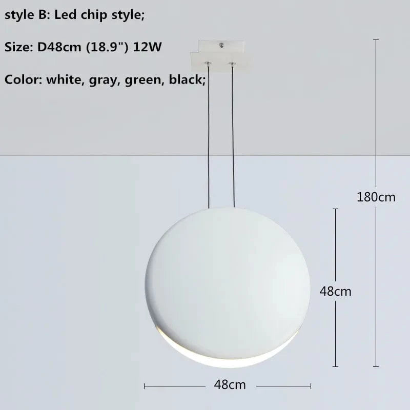 Barre nordique - Suspension LED - Lumière moderne - Canapé goutte - Lumière ronde - Résine - Lustre lampe suspendue - Salle à manger - Suspension LED luminaires | Marco Lucetti Puce led D48cm 12W / Corps noir