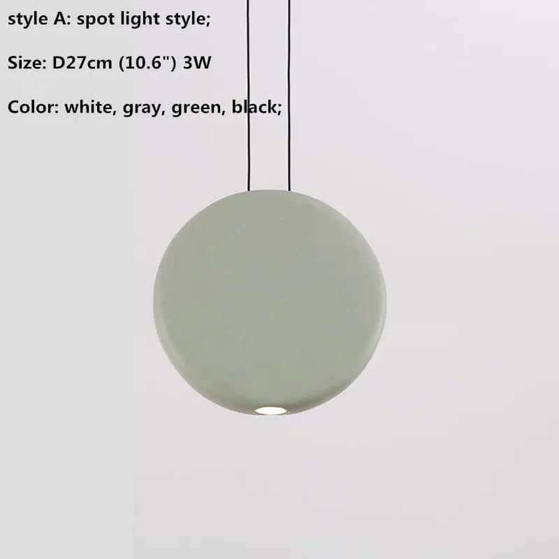 Barre nordique - Suspension LED - Lumière moderne - Canapé goutte - Lumière ronde - Résine - Lustre lampe suspendue - Salle à manger - Suspension LED luminaires | Marco Lucetti Spot D27cm 3W / Corps blanc