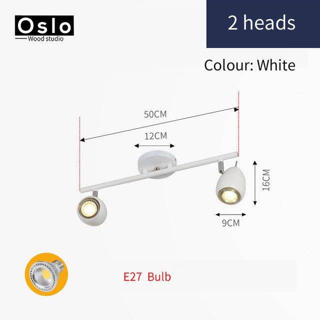 Barre Spot LED Ronde Réglable - Windows | Marco Lucetti Blanc - 2 lampes