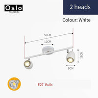 Barre Spot LED Ronde Réglable - Windows | Marco Lucetti Blanc - 2 lampes