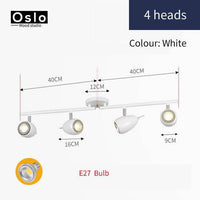 Barre Spot LED Ronde Réglable - Windows | Marco Lucetti Blanc - 4 lampes