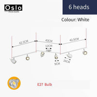 Barre Spot LED Ronde Réglable - Windows | Marco Lucetti Blanc - 6 lampes