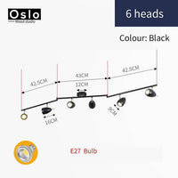 Barre Spot LED Ronde Réglable - Windows | Marco Lucetti Noir - 6 lampes