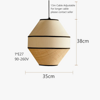 Suspension Bohême Wabi Sabi en rotin fait main - Parfait pour la déco intérieure