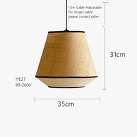 Suspension Bohême Wabi Sabi en rotin fait main - Parfait pour la déco intérieure